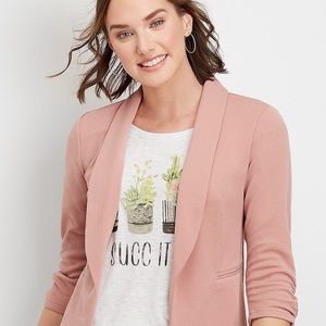 Forever 21 Pink Open-Front Blazer